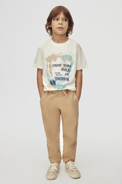 NK Pantaloni Blanc pentru băiat 4-8 ani Camel