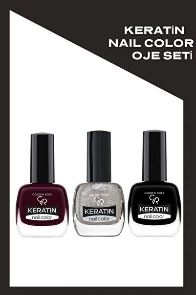 Golden Rose Keratin Naıl Color Oje Seti 3'lü No:93-46-79