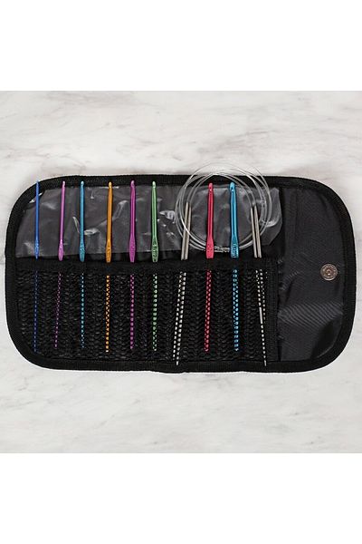 E NATIONAL Loren Crochet and Knitting Accessories Set with Bag