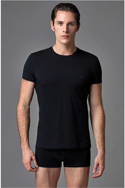 Eros Men'S, Compact, 95% Cotton, 2-Pack O-Neck T-Shirt