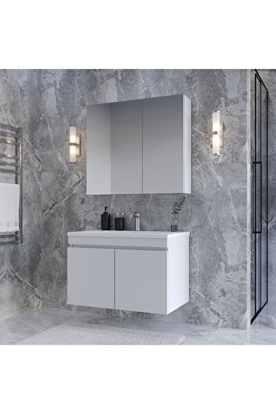 TETA HOME Tokyo 80 Cm Mdf Banyo Dolabı Seti