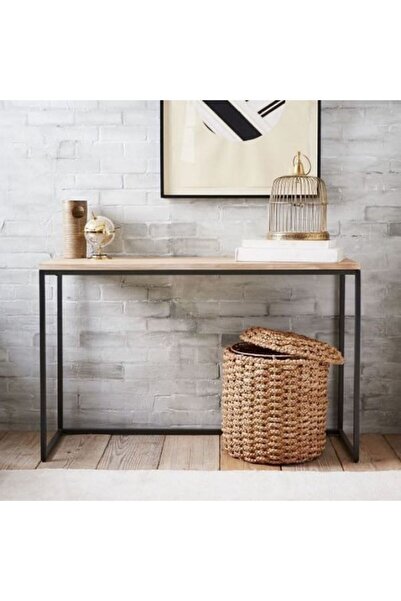 Doffo Metal Ayaklı Masif Panel Ahşap Tablalı Dresuar