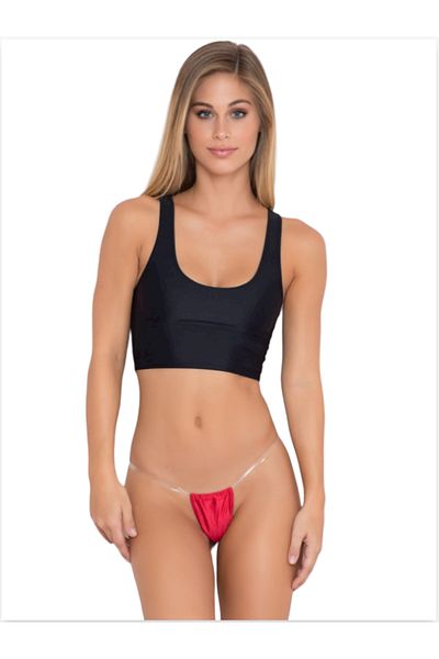noirsecret Tegan Fancy Red Transparent Elastic Thong Tg 271302