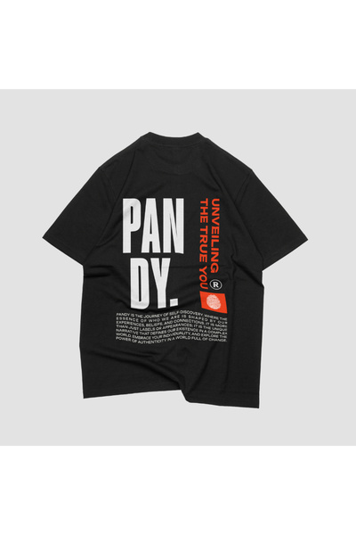 pandy Μπλουζάκι Unisex Pandy με εμπριμέ κοντομάνικο μπλουζάκι