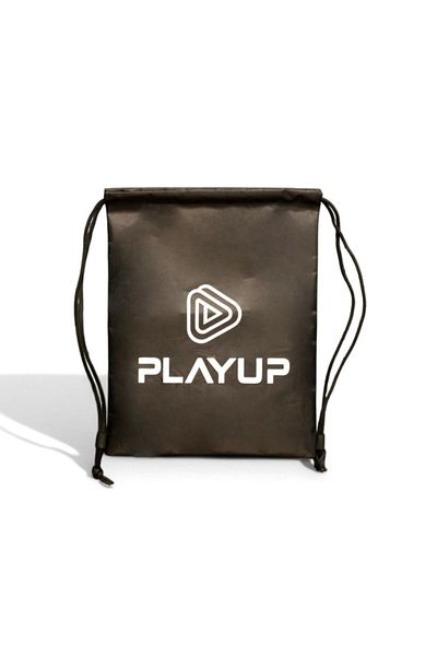 playup design office Football Drawstring Cleats Carpet Field Rope Strap Backpack/Playup Black