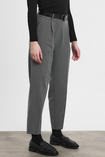 Rays Gray 3965 Belt and Detail Trousers