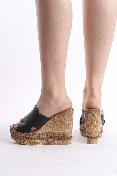 ERNİLA Women's Slippers with Filler Heel