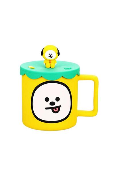 Miniso Bt21 Ceramic Mug with Silicone Lid, 425ml - Chimi