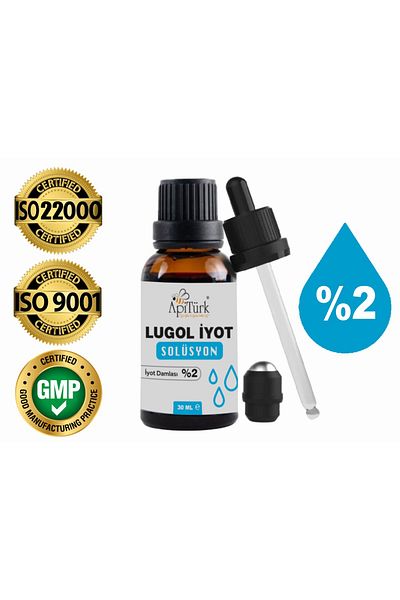 APİTÜRK Lugol Iode Solution 30ml 2% Iodine Drops