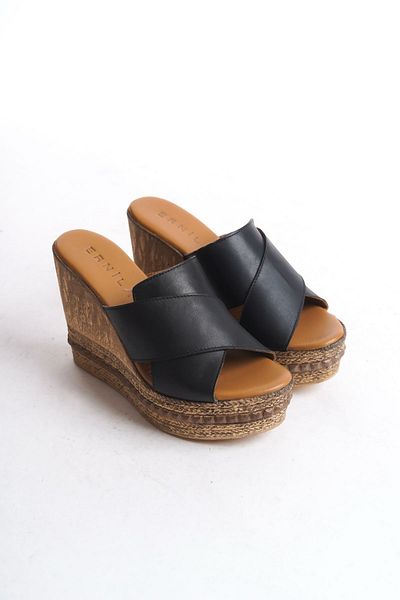 ERNİLA Women's Slippers with Filler Heel