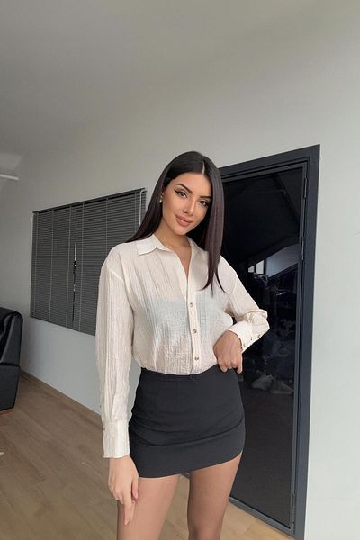 Mixray Γυναικείο 4642 I Like It Not APÖLEK Λεπτομερές πουκάμισο πλήθους