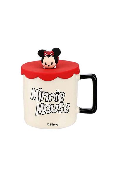 Miniso Disney Mickey Mouse Cartoon Ceramic Mug with Silicone Lid 425ml - Minnie B