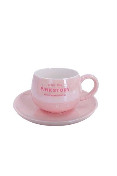 Miniso Holographic Ceramic Mug with Protector 220ml - Pink
