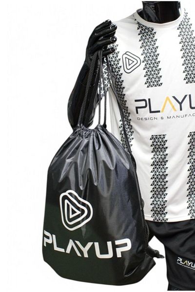 playup design office Football Drawstring Cleats Carpet Field Rope Strap Backpack/Playup Black