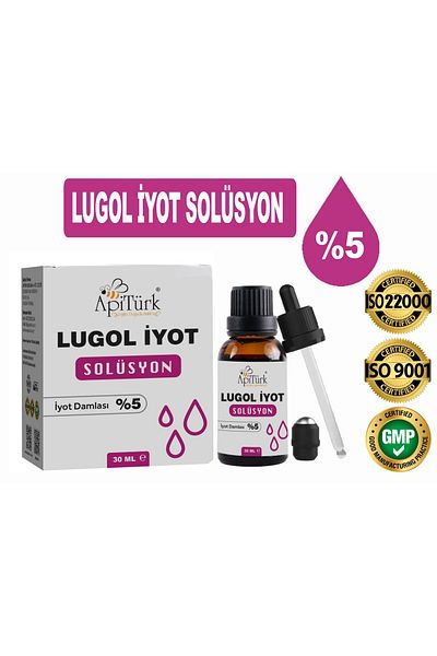 APİTÜRK Lugol Iode Solution 30ml 5% Iodine Drops