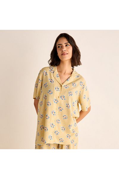 FAV All-Over Floral Print Shirt and Pyjama Set