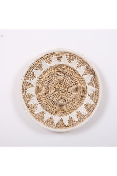 Mylamp İnka 50x11 cm Çap- Doğal Abaka Duvar Tabağı