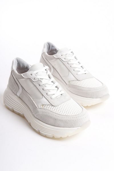 Mubiano Collection Pantofi sport și pantofi sport din piele naturală pentru femei Bej -mcrgn6051-bj