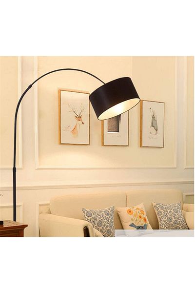 co arma Adjustable Floor Light for Living Room, Black 26x70x185cm