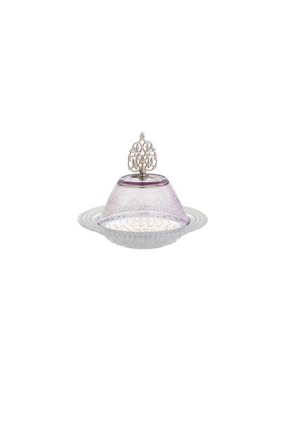Byblos Turkish Glass Date Bowl With Lid 17.5 Cm