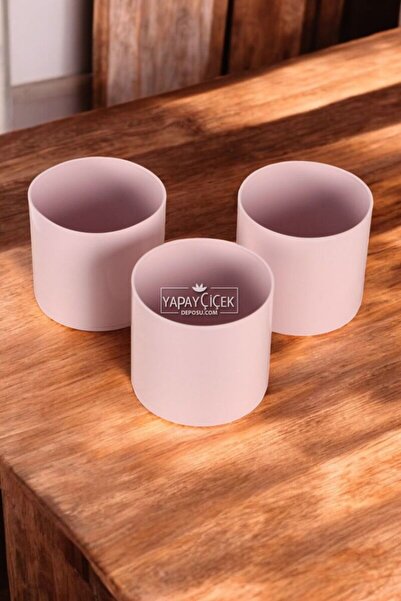 Yapay Çiçek Deposu Mini Cactus Suculent albastru cobalt căldură Set de 3 roz pastel Trend Model 10 Cm