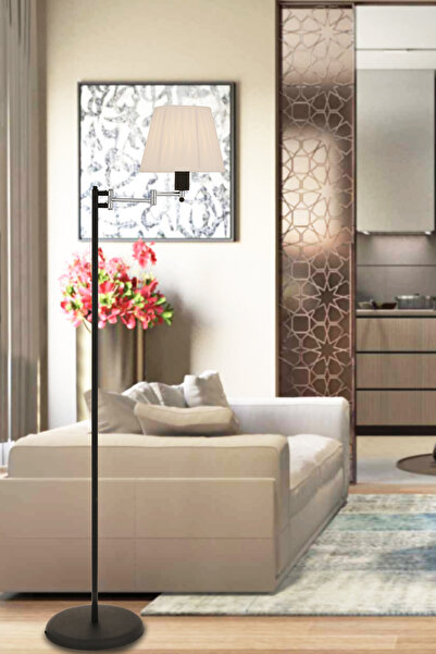 Apliqa Hestia Siyah Krom Modern Dekoratif Köşe Lambader