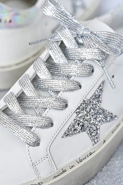 AiryFooT Parlak Sim Gümüş Renkli Parlak Ayakkabı Bağcığı 120 Cm