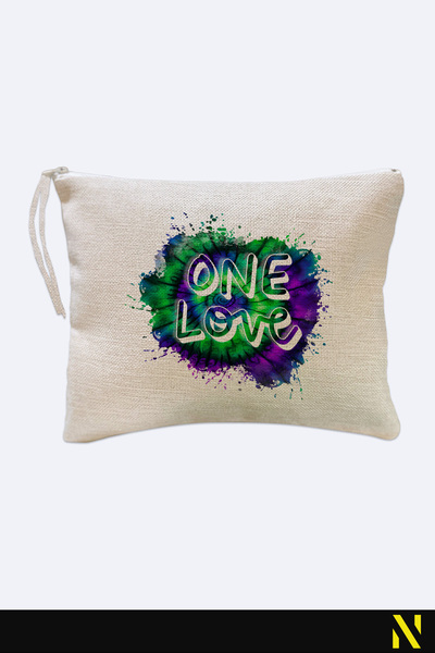 nilizma One Love Patterned Linen Handbag