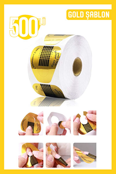 MOZIUR 500'lü Gold Protez Tırnak Şablonu