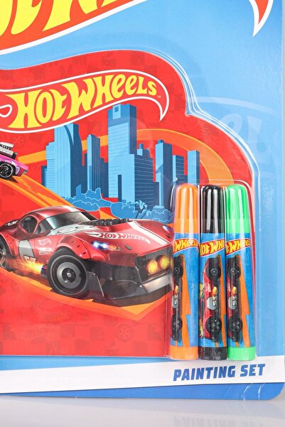 HOT WHEELS Dekomus with Licensed Hot Wheels Coloring Notebook and 6 Pcs Crayon Coloring Set