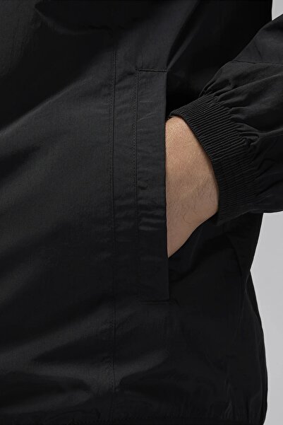 Nike Jordan Essentials Woven Full Zip Men's Loose Fit Jacket Erkek Büyük Beden Dokuma Spor Ceket Siy