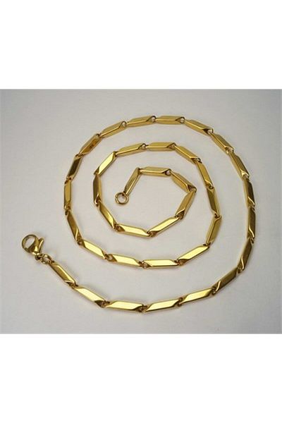 vogutima 2-Dimensional Gold Thin Chain Necklace for Men and Women - Gift for Our Lover