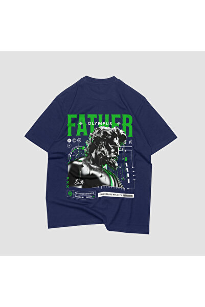 pandy Unisex Olympus Father εμπριμέ κοντομάνικο μπλουζάκι