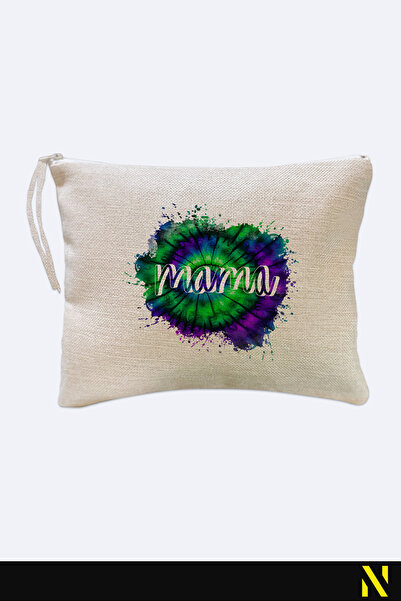 nilizma Mama Patterned Linen Handbag