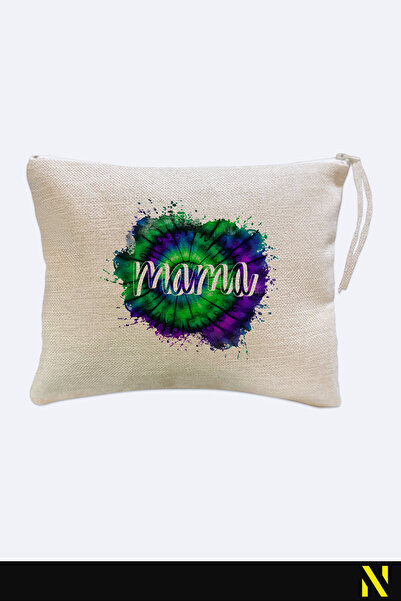 nilizma Mama Patterned Linen Handbag