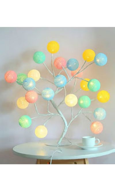 co arma USB Multi-colored ball shaped glowing tree