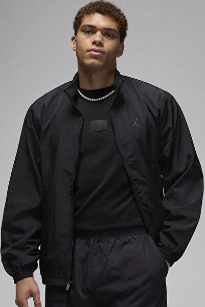 Nike Jordan Essentials Woven Full Zip Men's Loose Fit Jacket Erkek Büyük Beden Dokuma Spor Ceket Siy