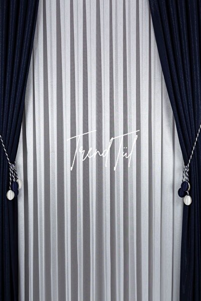 Tül Shop Not Want Ironing Not Wrinkle Heavyweight Elegant and Modern Glitter-Bamboo Model 1/3 Frequently Pleated Tulle Curtain