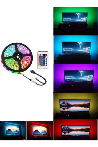 co arma LED Strip Light with Remote Control Eye-friendly Backlight Multi-color 5m