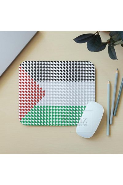 riyaz مخلب العلم الفلسطيني - لوحة ماوس مستطيلة، 17.5 سم × 19.50 سم