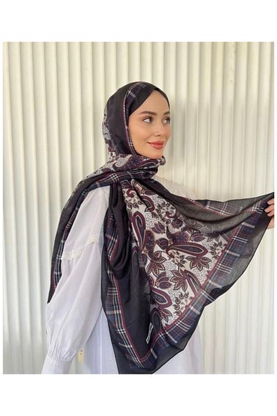 Misa Ethnic Voile Mousse Pattern Shawl