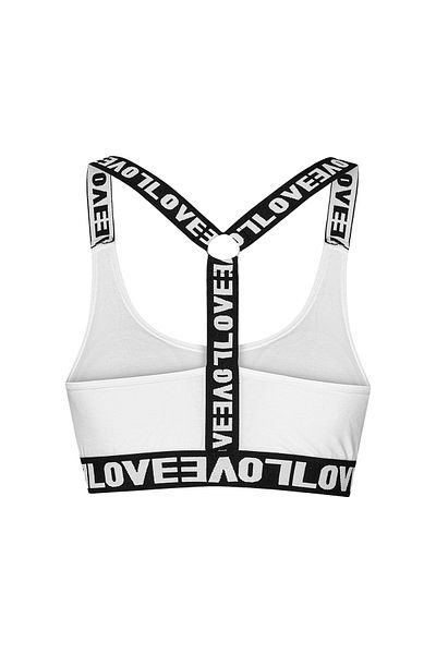 HNX Cotton Love Rubber Removable Covered Women's Sports Bustier 2 Pcs