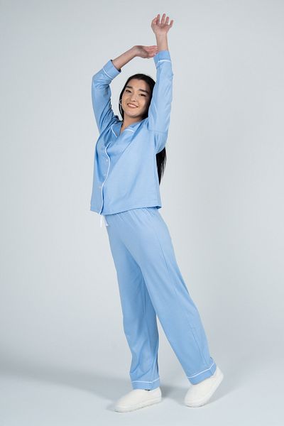 Kyron Women's Long Sleeve Button Pajamas Set - Different Color Options