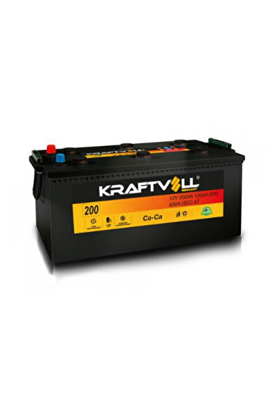 Kraftvoll Akü 12v 200 Ah. Almanya Üretim Akü 518x279x240
