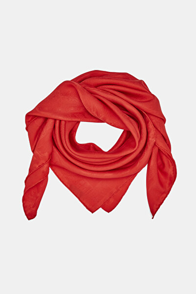 Vakko KIRMIZI ŞAL DESENLİ FASONE EŞARP