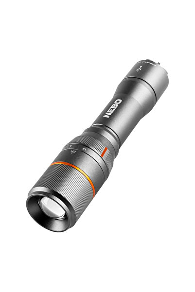 NEBO مصباح يدوي دافينشي 1000 لومن أنيق ومتين مع تقريب 6 أضعاف قابل لإعادة الشحن من الألومنيوم
