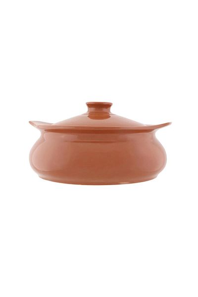 Porland Brown Lid Casserole Pot 2200Cc 04Por 035017