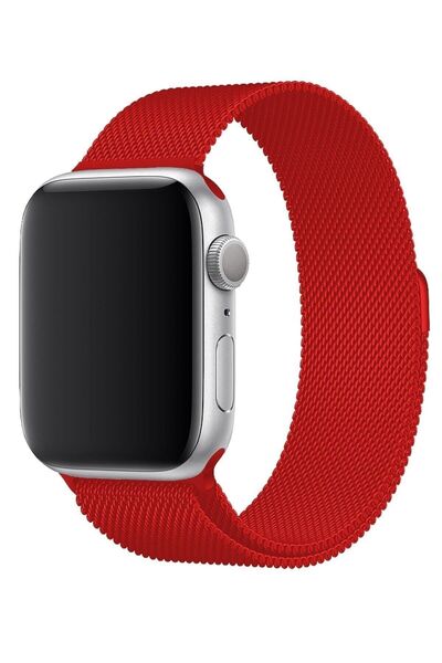 W wopiece Apple Watch 3 4 5 6 7 8 9 Se 38 40 41mm Paslanmaz Hasır Örgü  Metal...