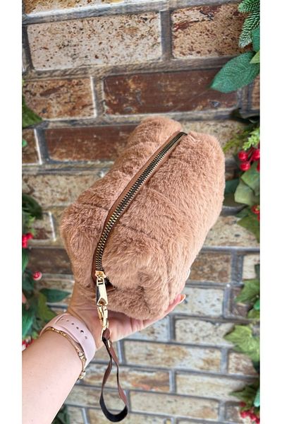 dermoPoint Beepoint Plush Brown Makeup Bag
