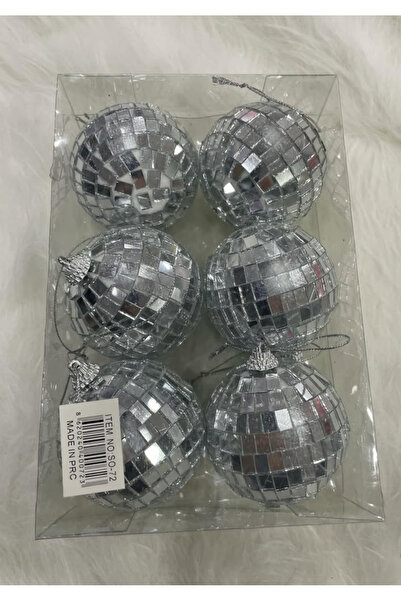 Çemrek Süs Parti Dekorativna srebrna zrcalna kugla, ukras za božićno drvo, 3-...